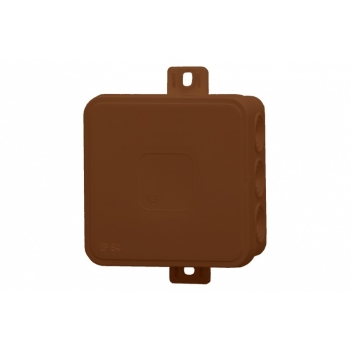 Puszka herm.V5 term. 75x75x41 IP54, brąz-klik