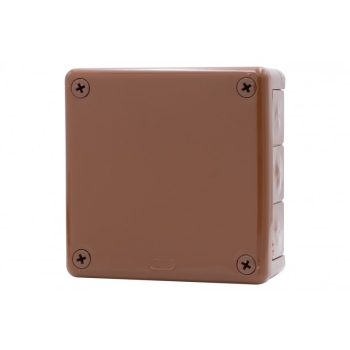 Puszka H55-L 118x118x46 IP55 12-wyl. brązowa
