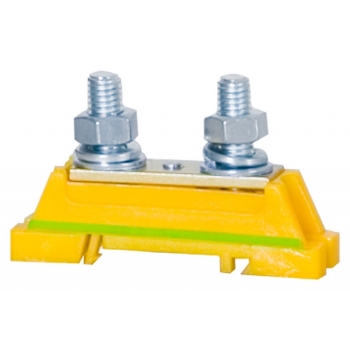 Zacisk ochronny oczkowy 2xM8 - żółto/zielony