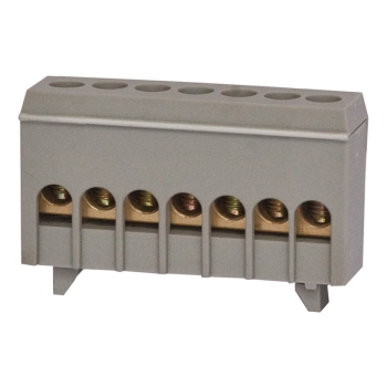 Listwa prądowa 7-mod. 7x16mm2 szara IP20