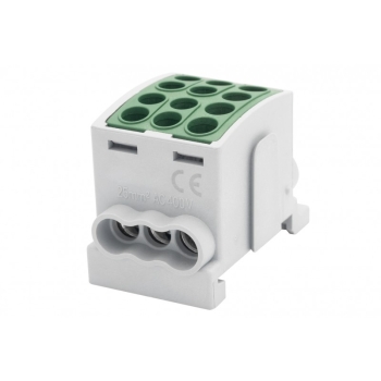 Zacisk HLK 100A-3 (1x25,2x16 / 1x25,2x16)-zielony