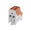 Blok rozdzielczy DBR 100A 2x25 / 6x10 brązowy