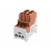 Blok rozdzielczy DBR 100A 2x25 / 6x10 brązowy