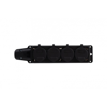 Listwa gumowa 4x230V 16A IP54 SCHUKO czarna
