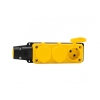Listwa gumowa 3x230V 16A IP54 SCHUKO żółta