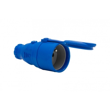 Gniazdo gumowe NOVA 230V 16A IP44  niebieskie
