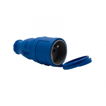 Gniazdo gumowe NOVA 230V 16A IP44  niebieskie