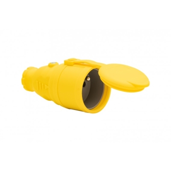 Gniazdo gumowe NOVA 230V 16A IP44  żółte