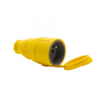 Gniazdo gumowe NOVA 230V 16A IP44  żółte