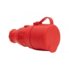 Gniazdo gumowe NOVA 230V 16A IP44  czerwone