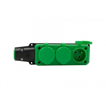 Listwa gumowa 3x230V 16A IP54  zielona