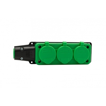 Listwa gumowa 3x230V 16A IP54  zielona