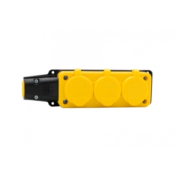 Listwa gumowa 3x230V 16A IP54  żółta