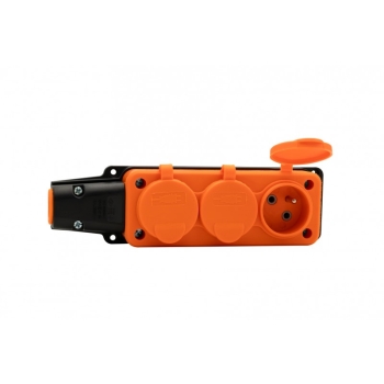 Listwa gumowa 3x230V 16A IP54  pomarańczowa