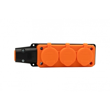 Listwa gumowa 3x230V 16A IP54  pomarańczowa