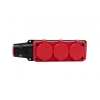 Listwa gumowa 3x230V 16A IP54  czerwona