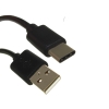 Kabel USB wtyk A- Type-C 1,0m czarny