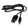 Kabel USB wtyk A- Type-C 1,0m czarny