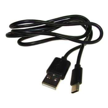 Kabel USB wtyk A- Type-C 1,0m czarny