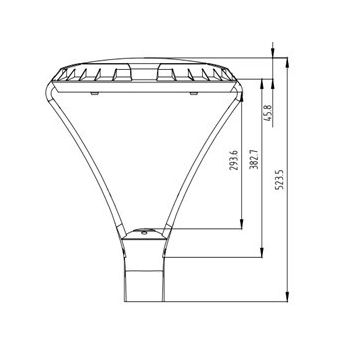 Lampa parkowa Adora 40W 4000K  RAL7016 z redukcją