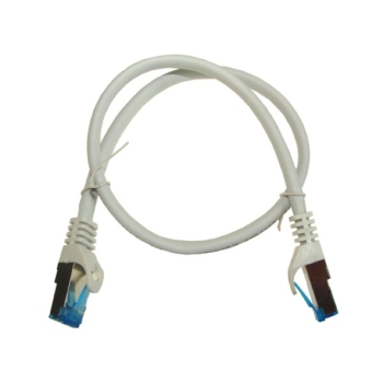 Kabel patchcord SFTP6A linka Cu 0,5m szary
