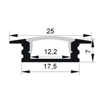 Profil LED PL2ANA-04  2,0m klosz frosted