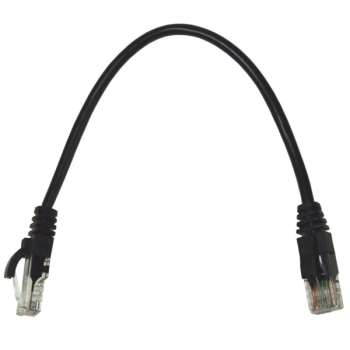 Kabel patchcord UTP5  0,25m czarny