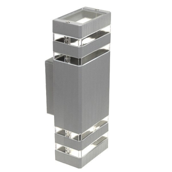 Oprawa elewacyjna Santa 2x GU10 szara RAL7040