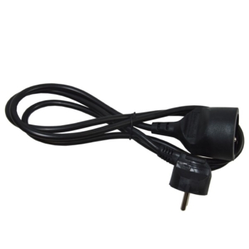 Przedłużacz 1 gniazdo  3x1mm2  1,5m czarny