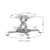 Uchwyt projektora sufitowy 150mm z przegubem LogiL
