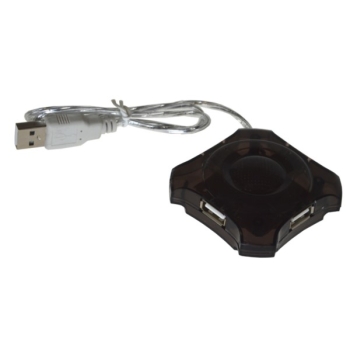 Rozgałęźnik USB 2.0 HUB 4-portowy H306 czarny