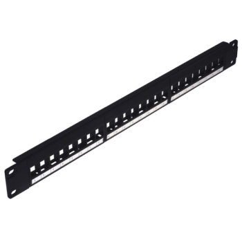 Patch panel 24-port 1U 19" pusty do Keystone