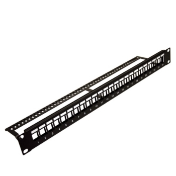 Patch panel 24-port 1U 19" pusty do Keystone z org
