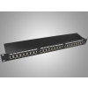 Patch panel 24-port STP6 1U 19" złącza dual block