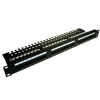 Patch panel 24-port UTP5e 1U 19" półka organizer