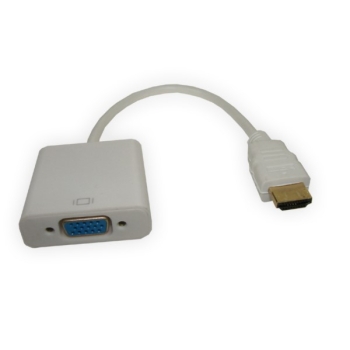 Konwerter HDMI wtyk na VGA na kablu biały