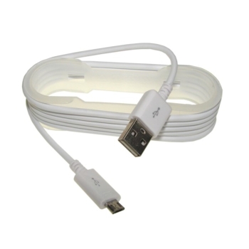 Kabel USB wtyk A- micro USB B 1,5m biały HQ