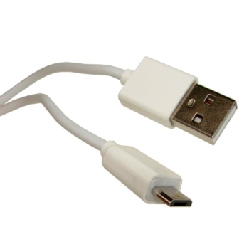 Kabel USB wtyk A- micro USB B 1,5m biały HQ