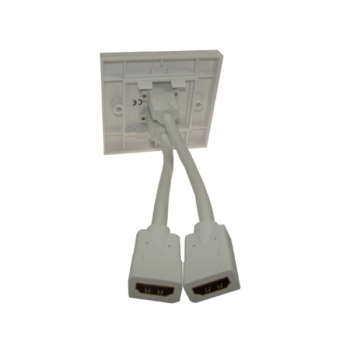 Gniazdo 2*HDMI podtynkowe na kablu  typ europejski