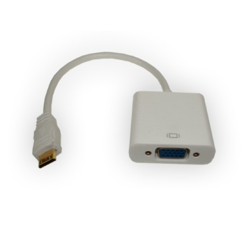 Konwerter miniHDMI wtyk na VGA gniazdo na kablu bi