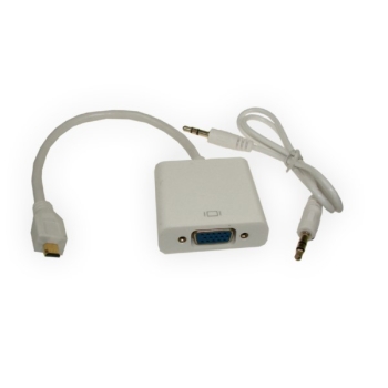 Konwerter micro HDMI wtyk na VGA gniazdo + audio