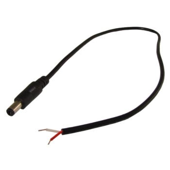 Wtyk DC 2,5/5,5 na kablu 45cm