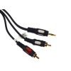 Kabel Jack3,5st-2RCA łezka złoty  1,5m