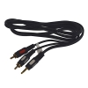 Kabel Jack3,5st-2RCA łezka złoty  1,5m