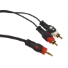 Kabel Jack3,5st-2RCA campari złoty  5,0m
