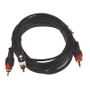 Kabel Jack3,5st-2RCA campari złoty  5,0m