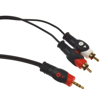 Kabel Jack3,5st-2RCA campari złoty  5,0m
