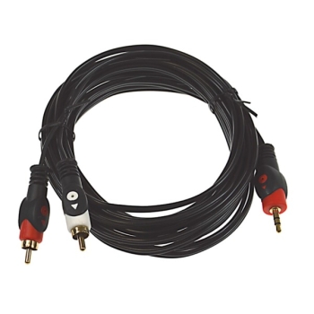 Kabel Jack3,5st-2RCA campari złoty  5,0m