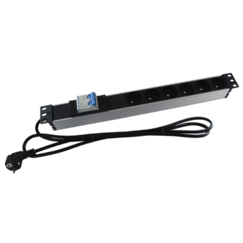 Listwa zasilająca 1U 19" 6 gniazd 2way