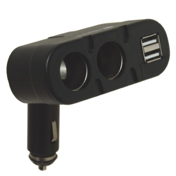 Rozgałęźnik zapalniczki 1/2gn.AV + 2x USB łamany